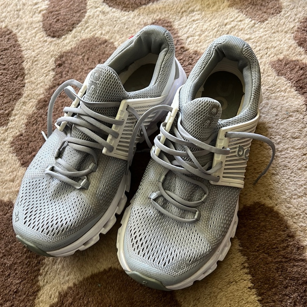 OC white and silver shoes